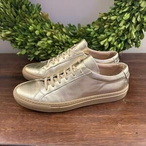 Woman by Common Hearts Achilles Low‎ Top Gold Sneakers 40